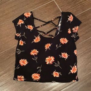 forever 21 floral crop top